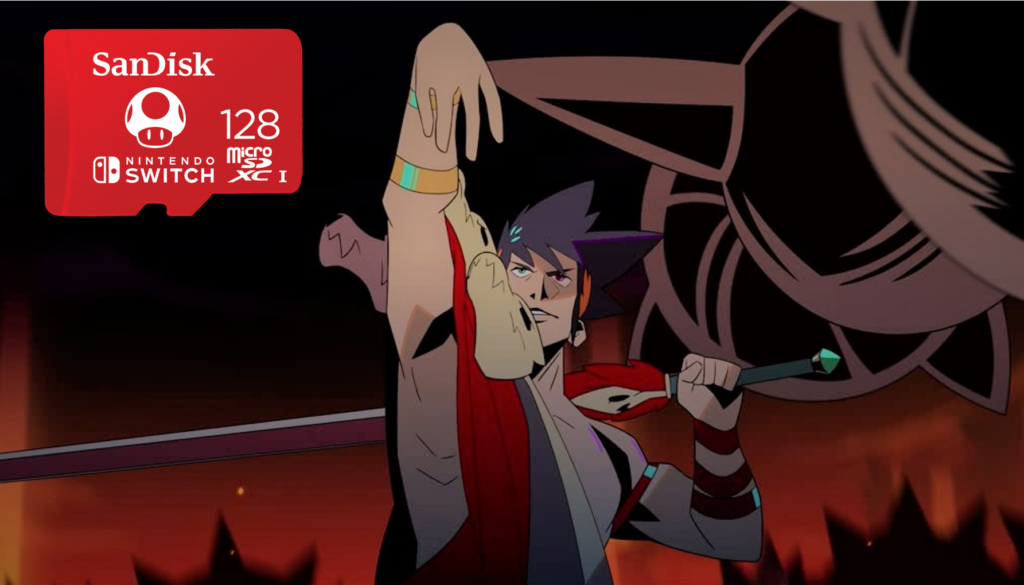 Een micro SD kaart voor de Nintendo Switch gefabriceerd door SanDisk met 128 GB. Een geschikte geheugenkaart voor jouw Nintendo Switch.